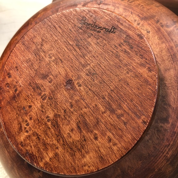 Vintage Baribocraft Wooden Salad Bowl Set with Fork and Spoon Dining 7 Piece Set - Picture 8 of 10